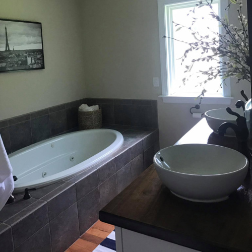 home bathroom painting by Southend Painting and Roofing Contractors in Charlotte, NC