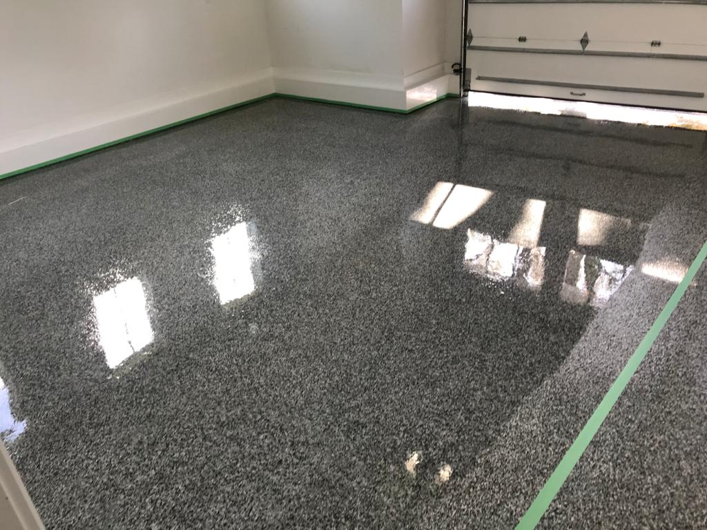 epoxy garage floor and sealing example